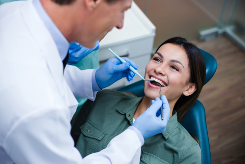 woman getting dental treatment